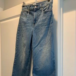 J Crew wide leg cropped jeans
